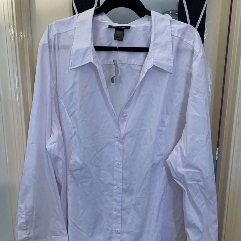 Plus size white blouse